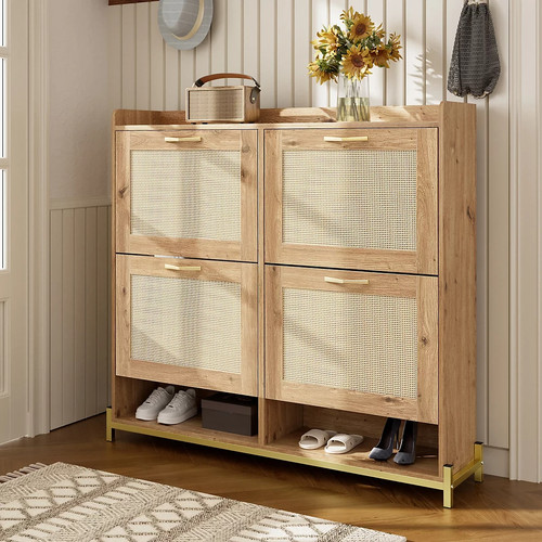 Shoe cabinet rattan - shoe, storage