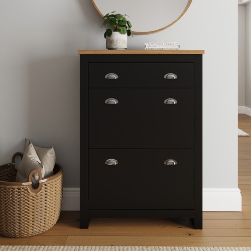 Lancaster 2door 1drawer shoe - 2door,
