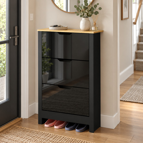 Shoe cabinet flip drawers - 3,