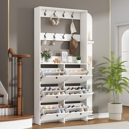 Coat rack shoe storage cabinet - coat,