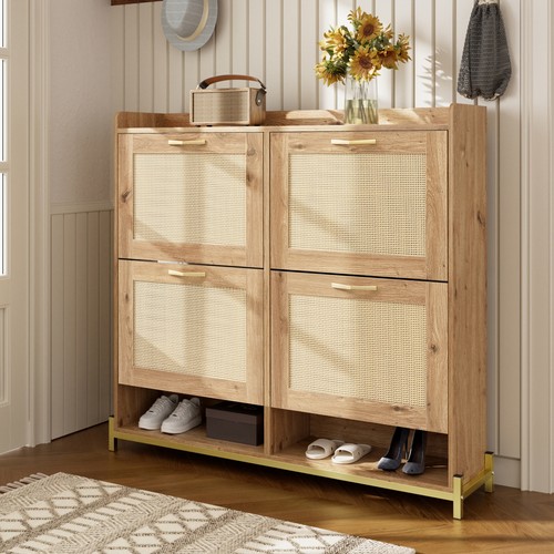 Rattan shoe storage - storage, cabinet