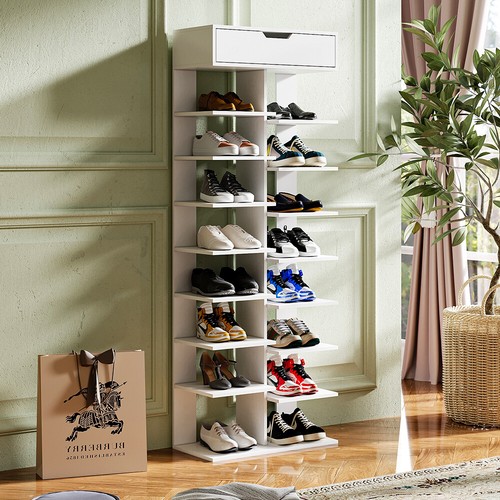Tier wooden shoe rack - 8/9,