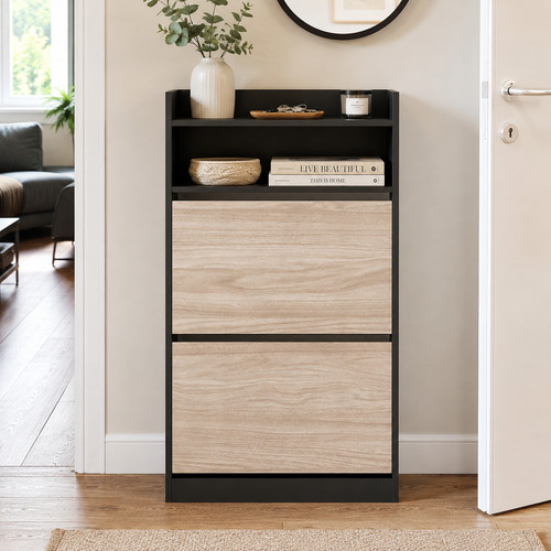 Shoe cabinet flip drawers - 2,