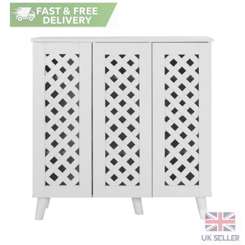 White door shoe cabinet tall - cabinet,