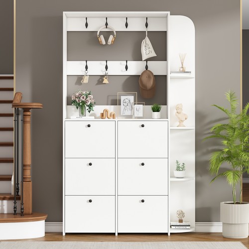 Coat rack shoe storage - storage, cabinet